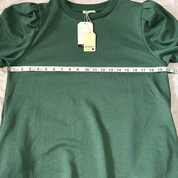 Jodifl Dress Midi Sweatshirt Womens M Green Long Sleeve Crewneck - Picture 4 of 10